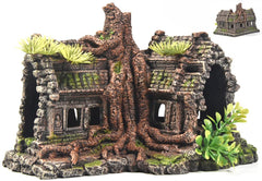 PTFJZ acuario templo ruinas caverna betta: refugio decorativo para Betta