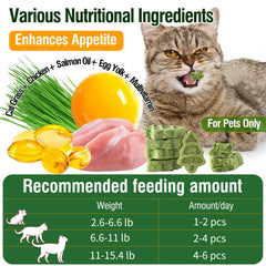 PuPoPan ingredientes naturales de hierba para gatos, opción sabrosa sin aditivos