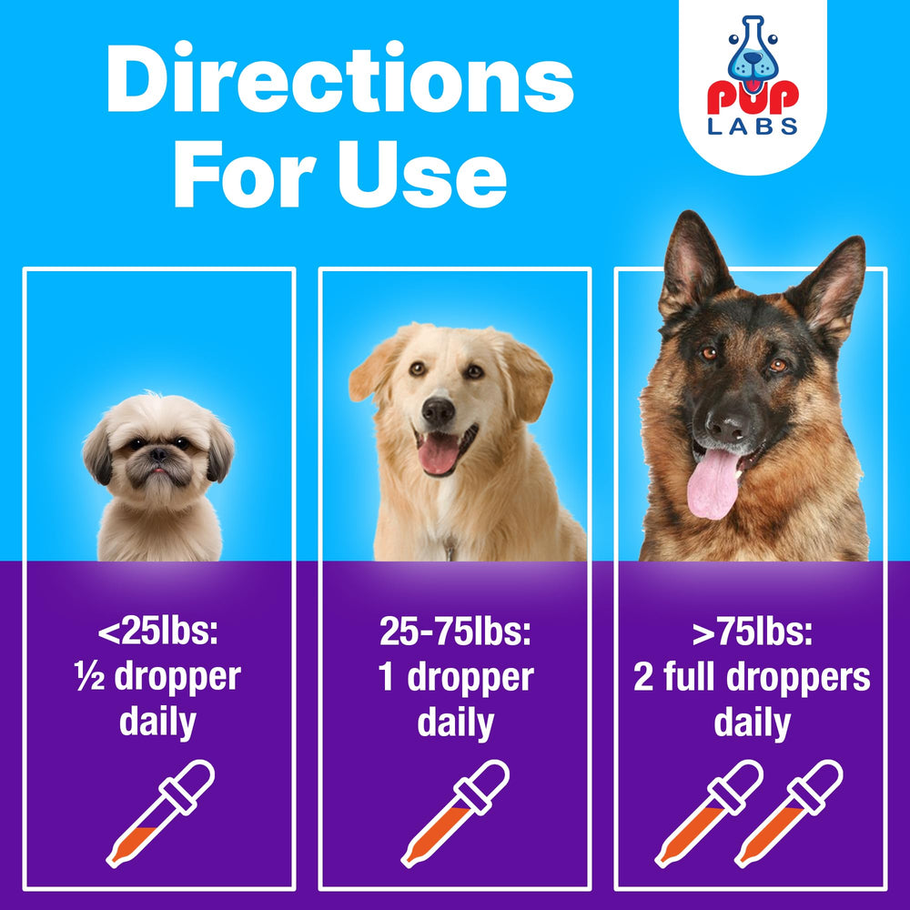Pup Labs Freedom Joint Drops añadidos al agua para uso diario