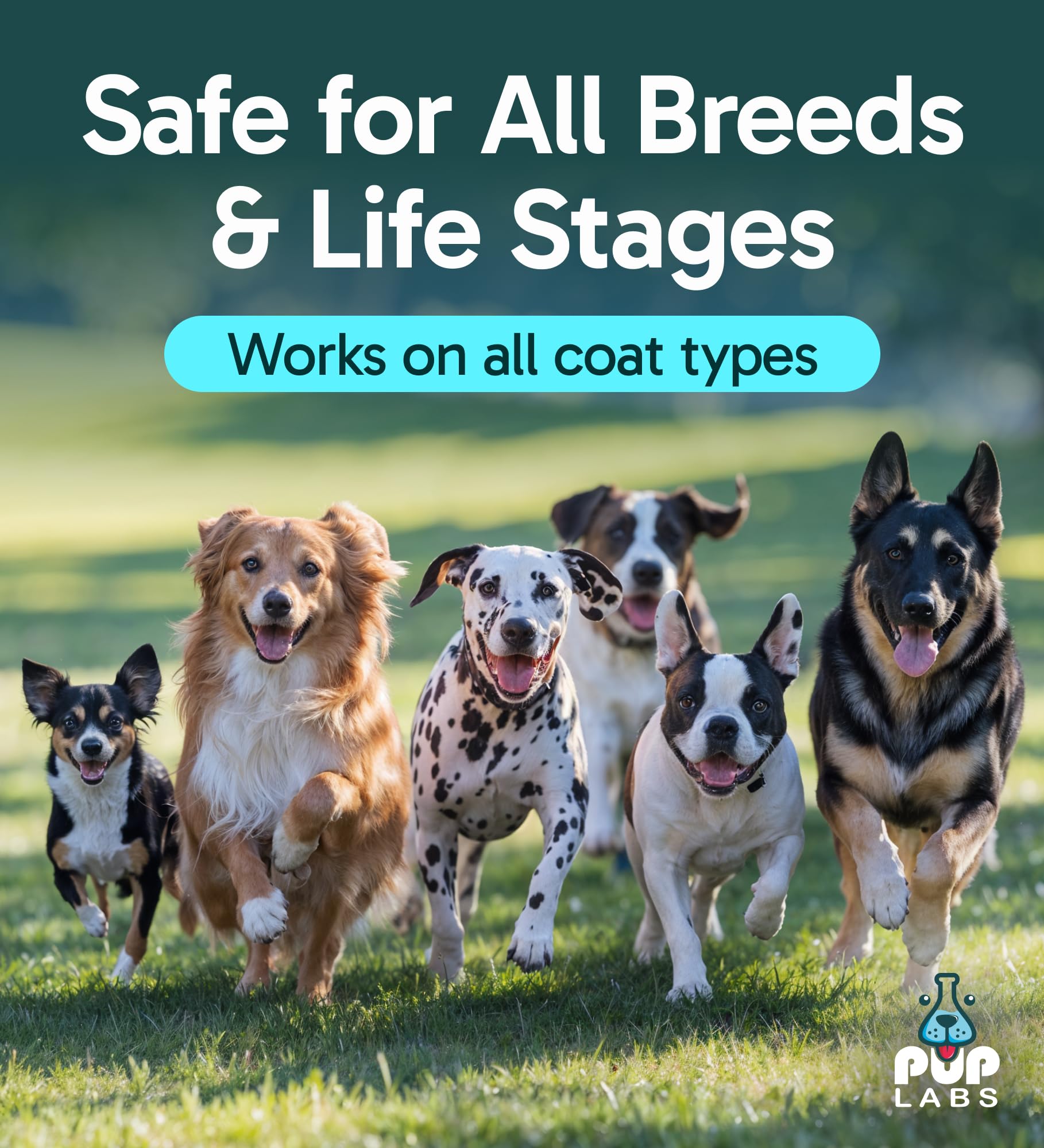 Pup Labs K9 Soothe elaborado en EE UU bajo estándares veterinarios.