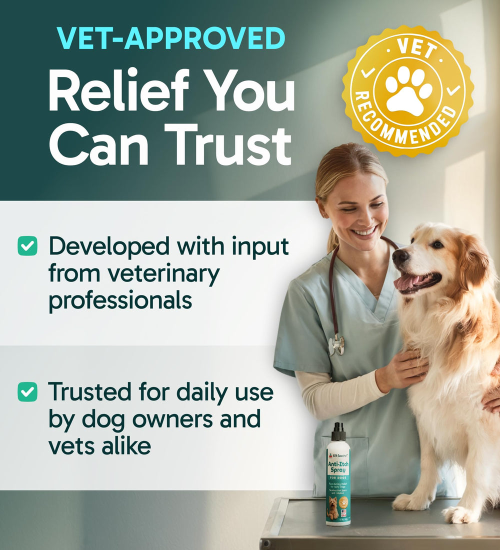 Pup Labs K9 Soothe uso diario fácil para mantener la piel del perro.