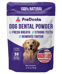 Prodenta de Pup Labs, polvo dental para perros, ideal para limpieza diaria.