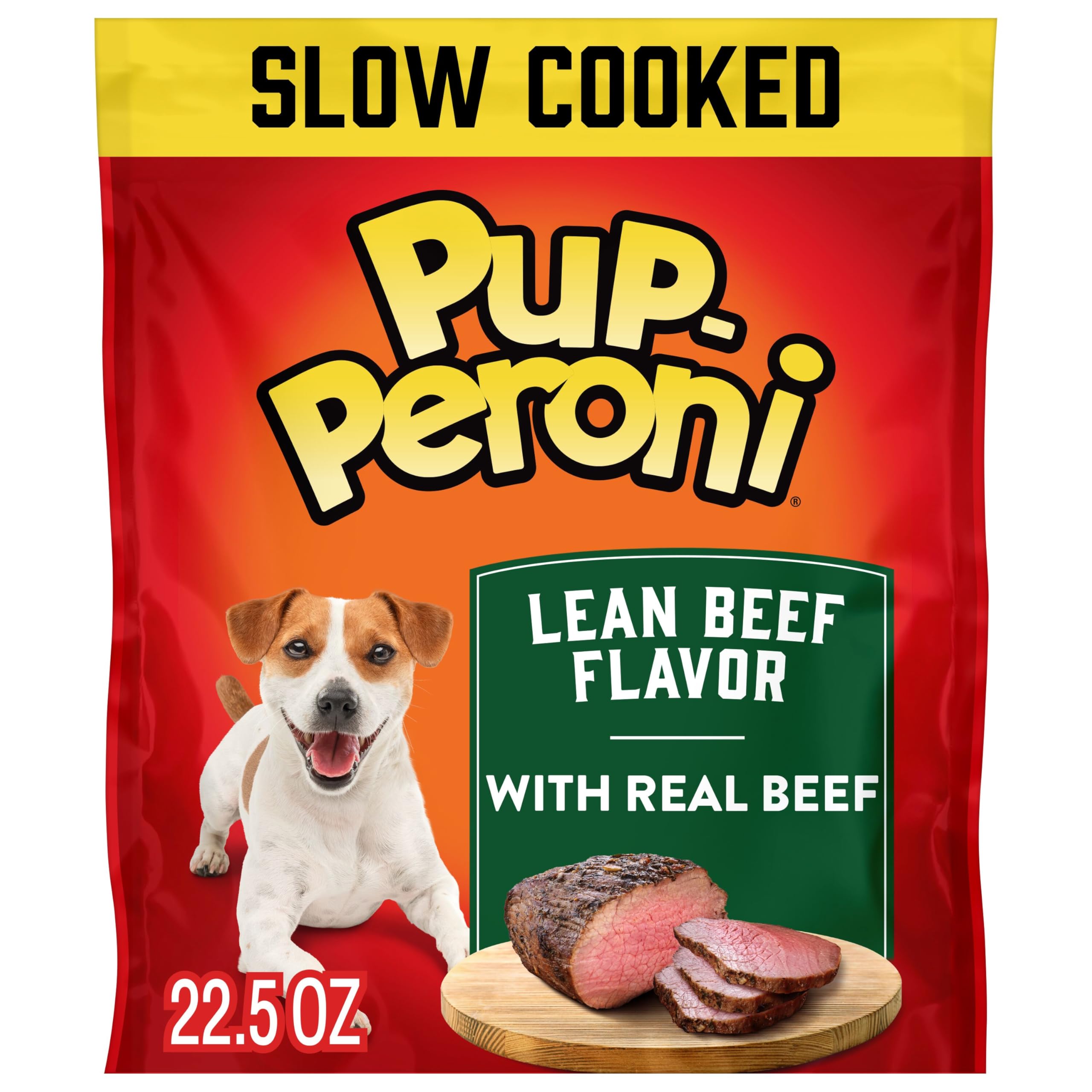 Pup-Peroni Lean Beef - sachet 22,5 oz, récompense savoureuse pour chien.