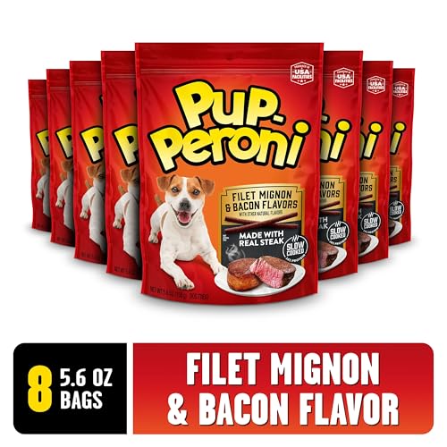 Pup-Peroni Filet Mignon y Bacon, ingrediente principal carne Angus de alta calidad