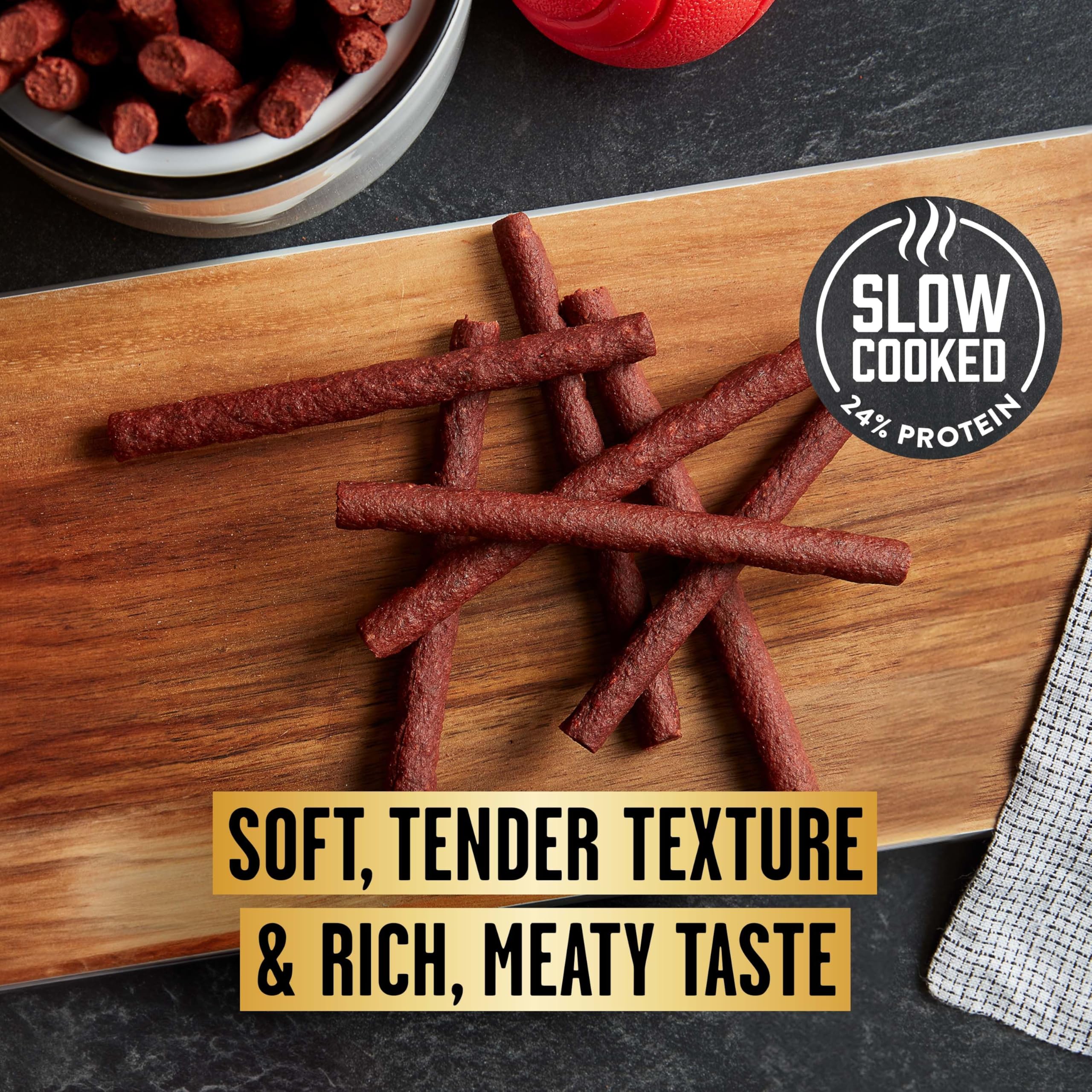 Pup-Peroni Filet Mignon y Bacon, textura suave para masticar