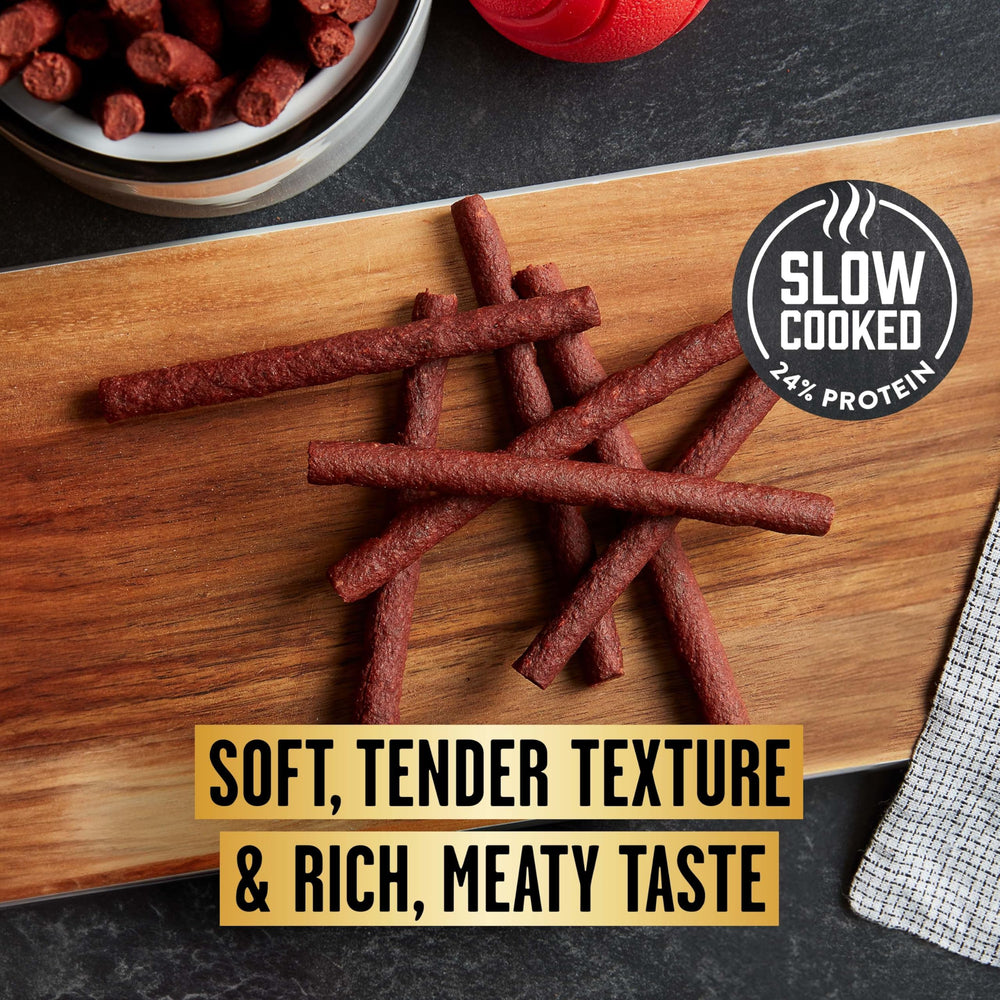 Pup-Peroni Filet Mignon y Bacon, textura suave para masticar