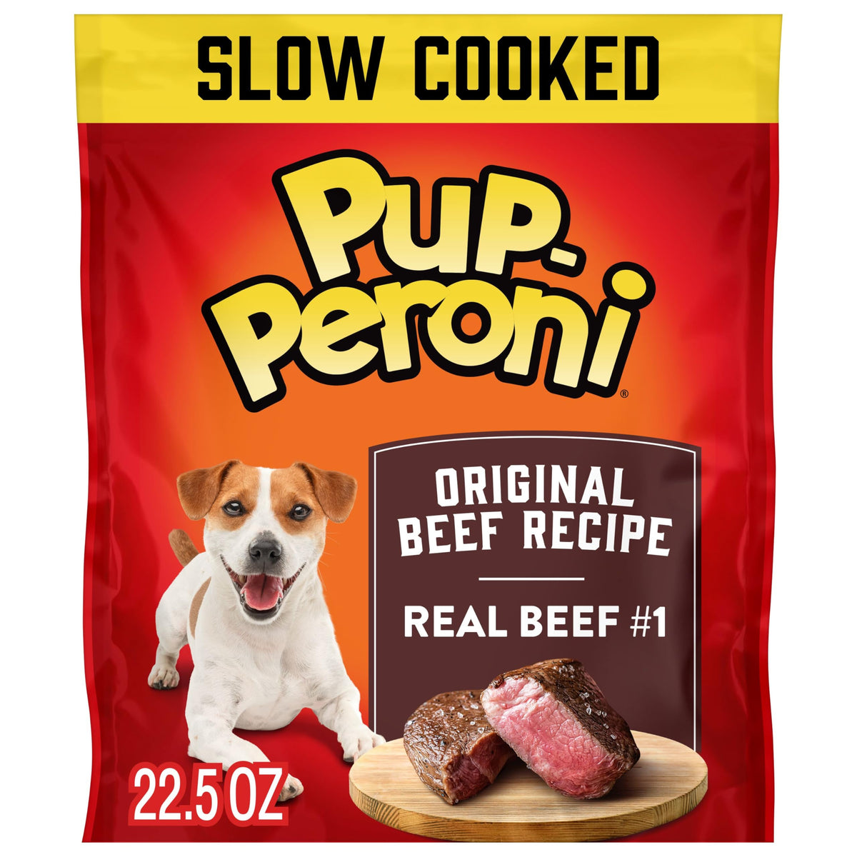 Pup-Peroni Original Boeuf – sachet attirant, récompense quotidienne savoureuse pour chien.