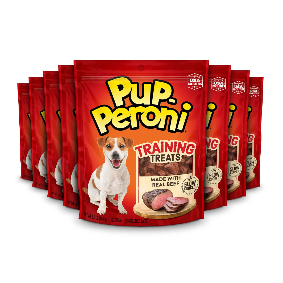 Pup-Peroni Premios de Entrenamiento, carne de res real, ideales para entrenar.