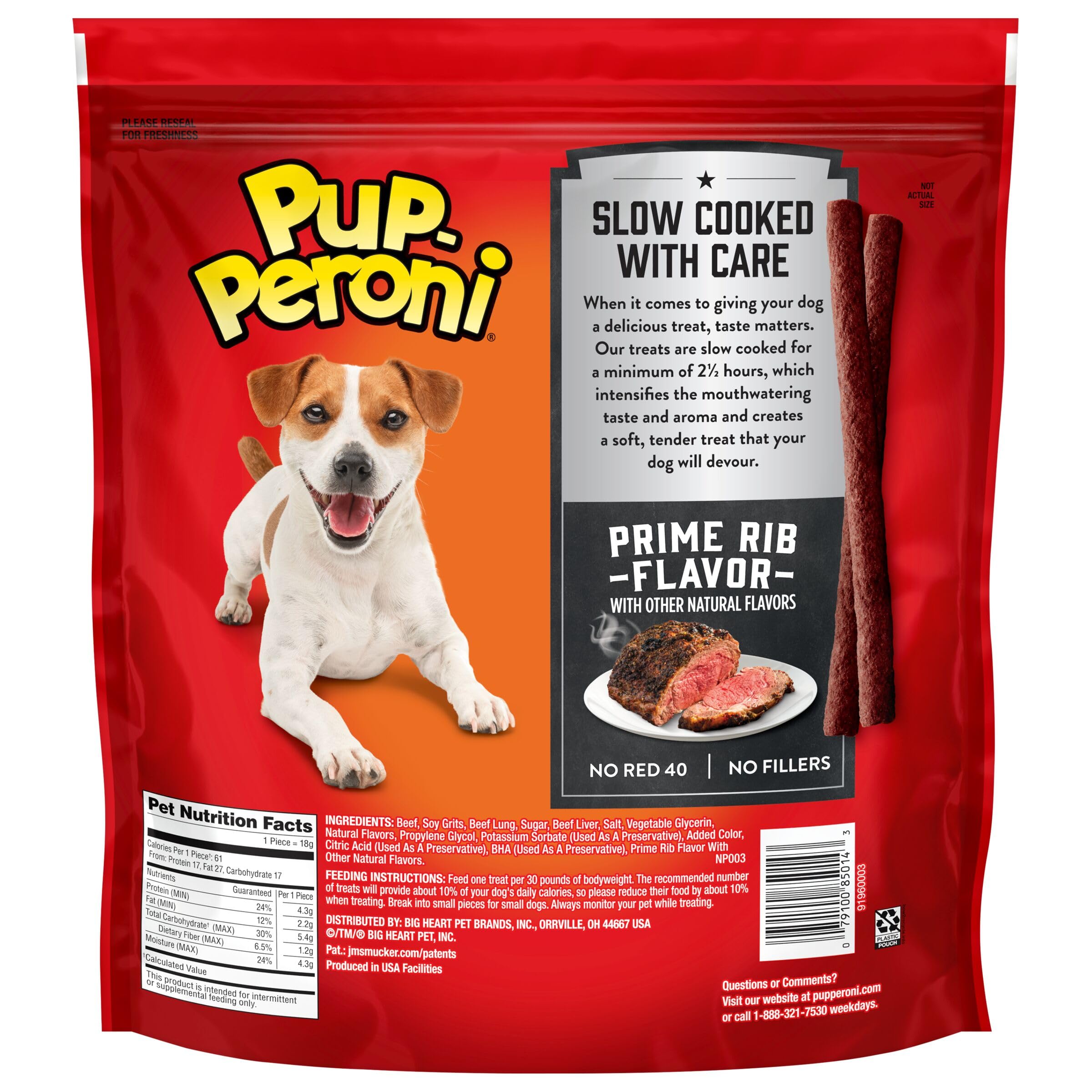 Sin Red 40, opción más natural de Pup-Peroni Prime Rib.