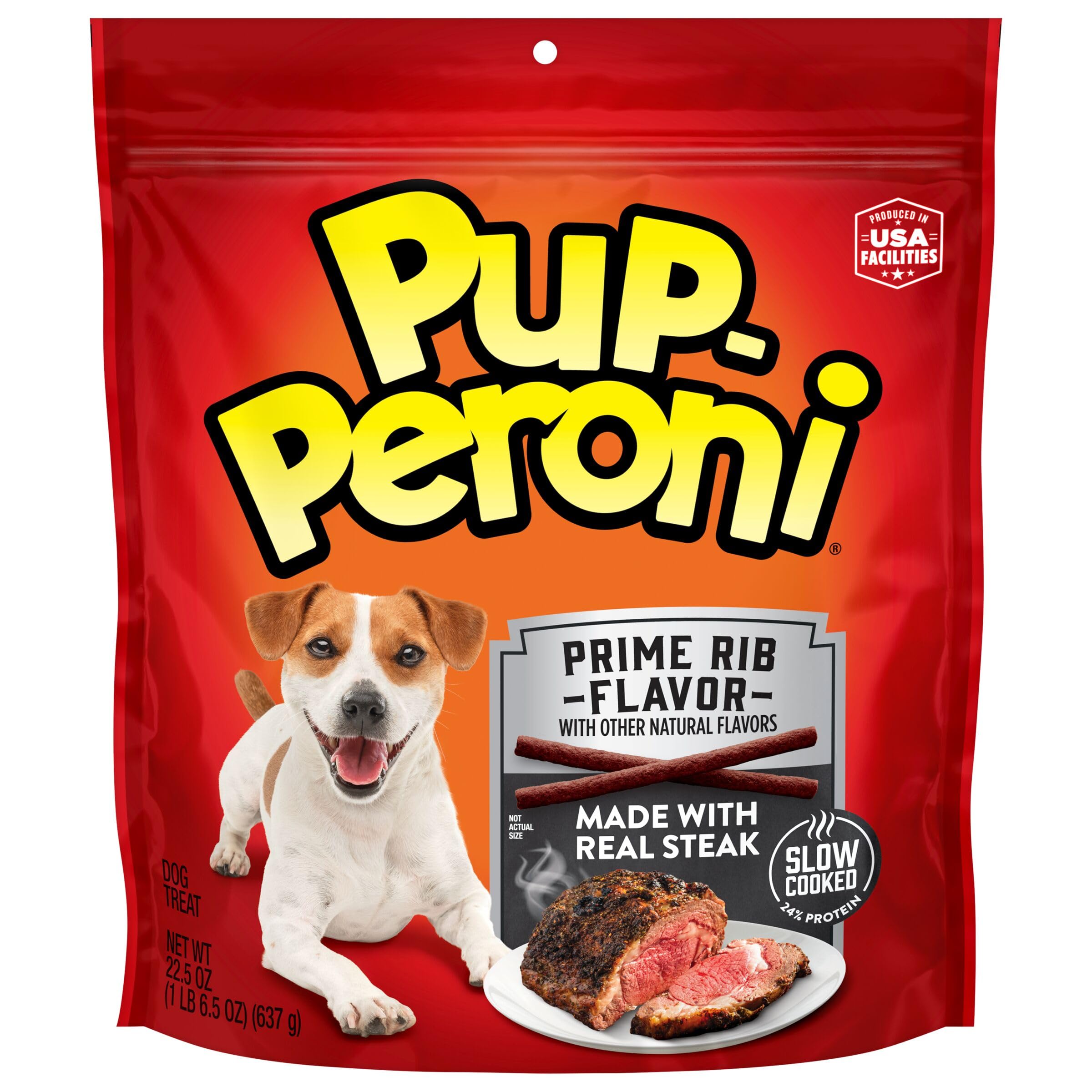 Friandise Pup-Peroni Prime Rib, texture tendre parfaite pour récompenser