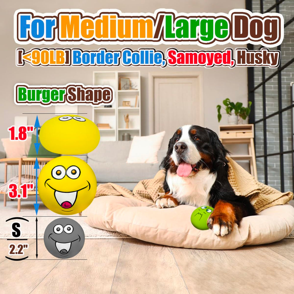Bola con chirrido de PUPATTIC para perros medianos, ideal para buscar y jugar.