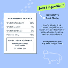 Pupford Bully Sticks para cachorros y perros, adecuado para todas las edades.