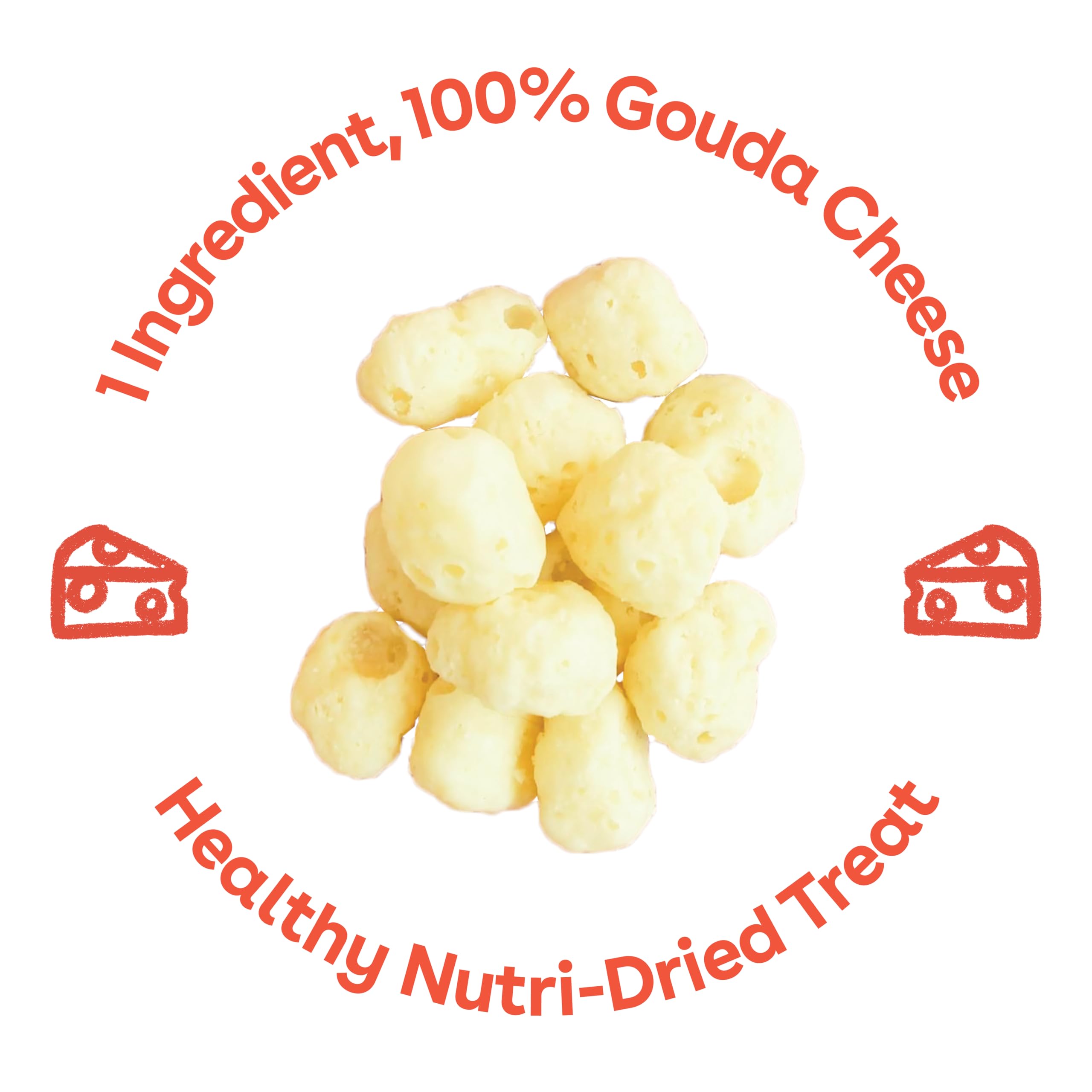 Pupford Cheese Crunchies trozos-crujientes Gouda, snack saludable para perros