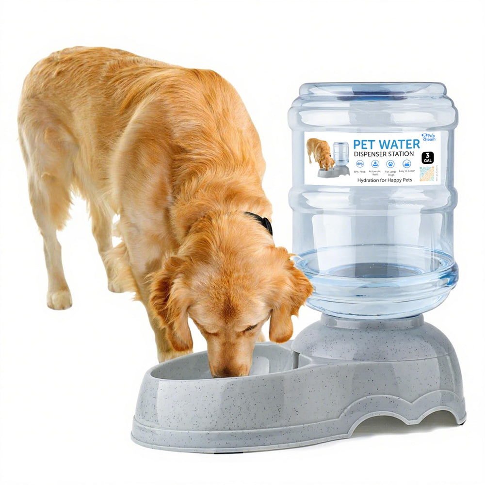 PupGleam dispensador de agua 3 galones para perros grandes, flujo constante de agua fresca
