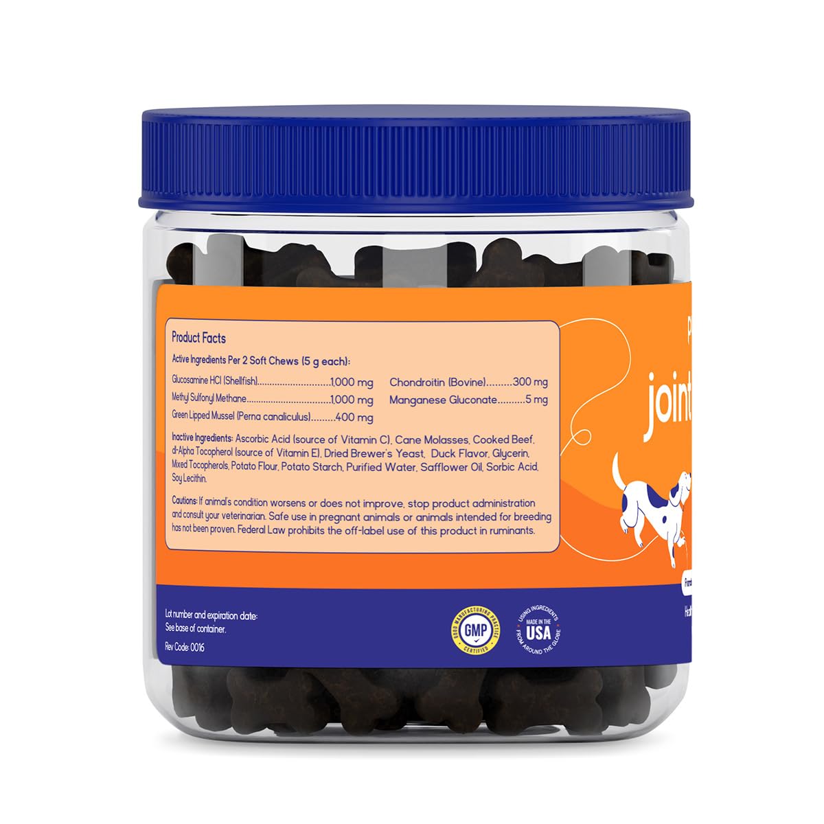 PupGrade masticables suaves sabor carne etiqueta informativa