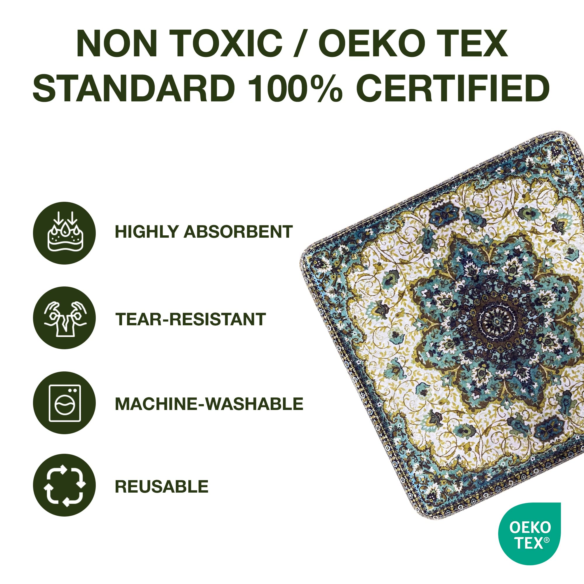 Almohadilla de doble capa de PUPIBOO, alta absorción para evitar filtraciones.