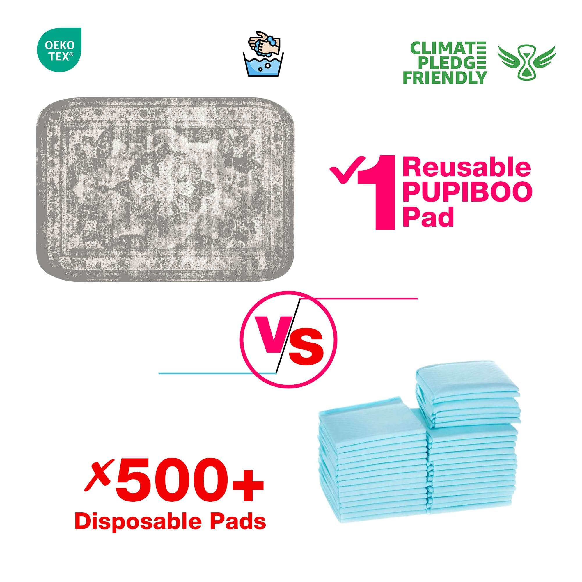 PUPIBOO tapete lavable para suelos, superficie suave y protectora.