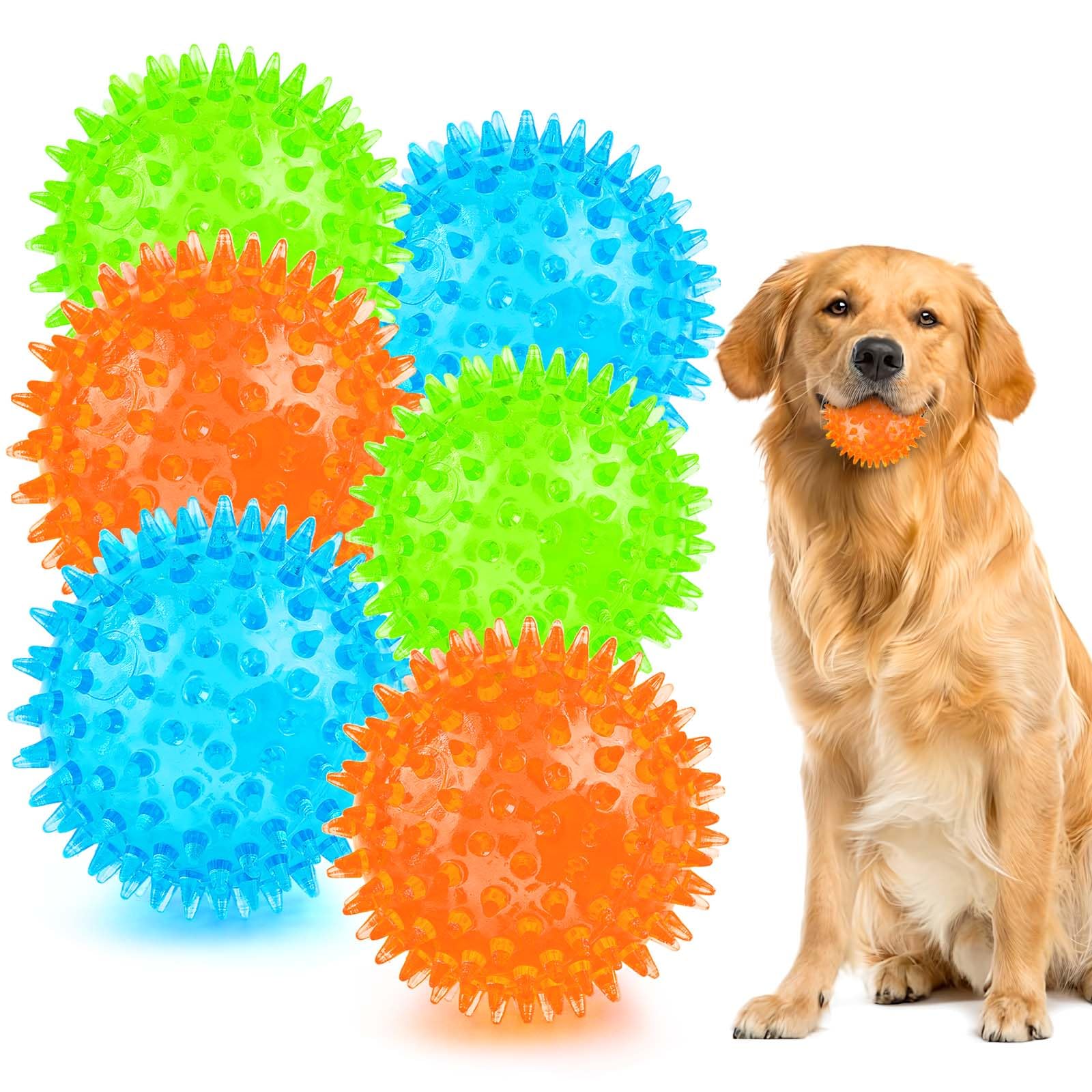 Juguete PUPTILY para cachorros: bola chirriante de 2.5 pulgadas para juego