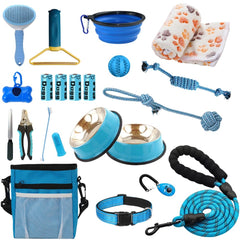 Kit PupLuxe para cachorros azul: todo en un solo pack para empezar el entrenamiento
