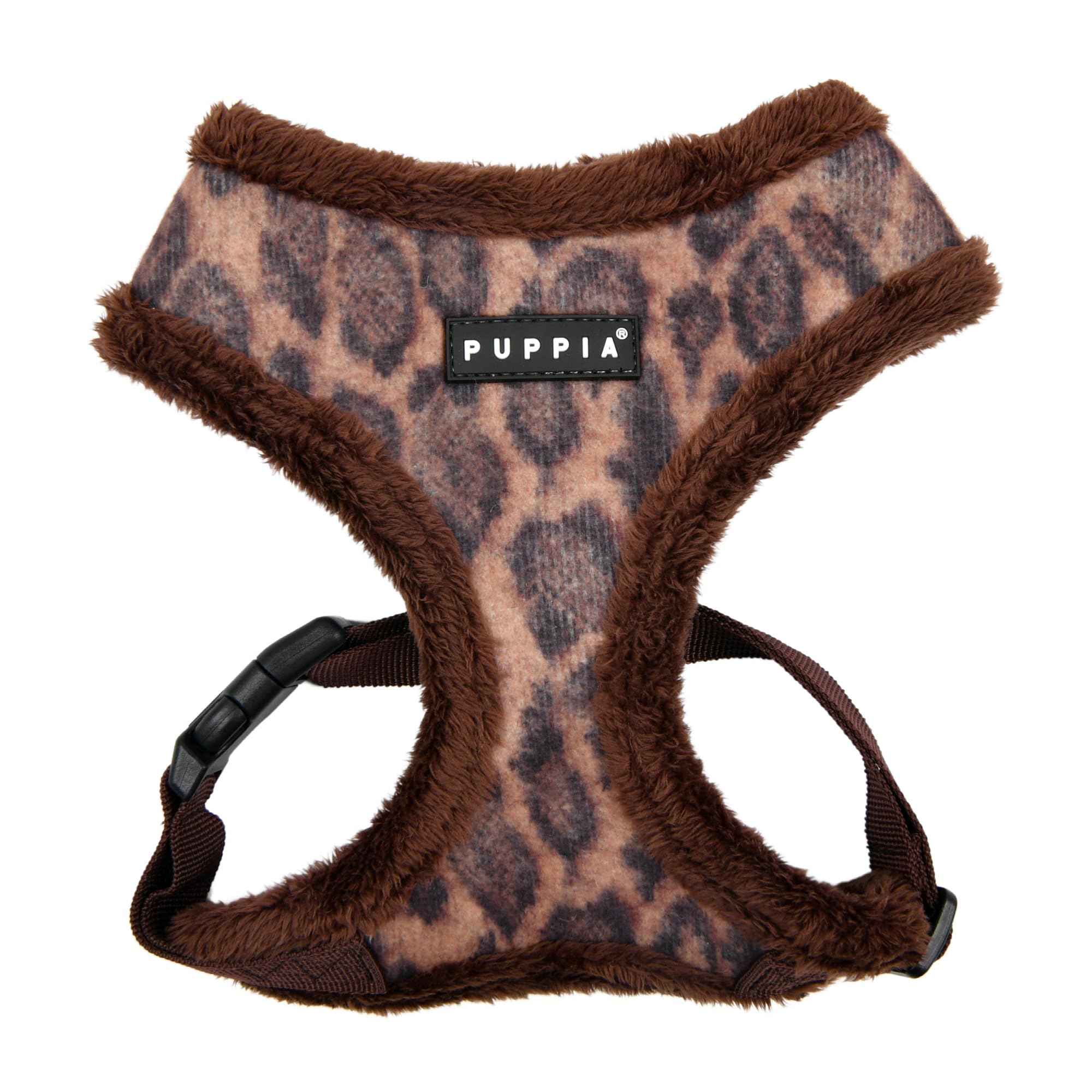 Arnés Puppia Kovo para perro, leopard marrón, cómodo y seguro para paseos.