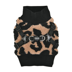 Puppia Serval Jacket pullover frente con flores, ideal para paseos invernales.