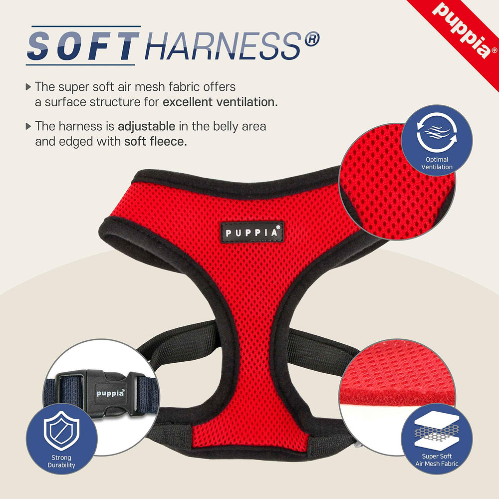 Puppia Soft Harness lavado a mano y secado al aire, fácil cuidado