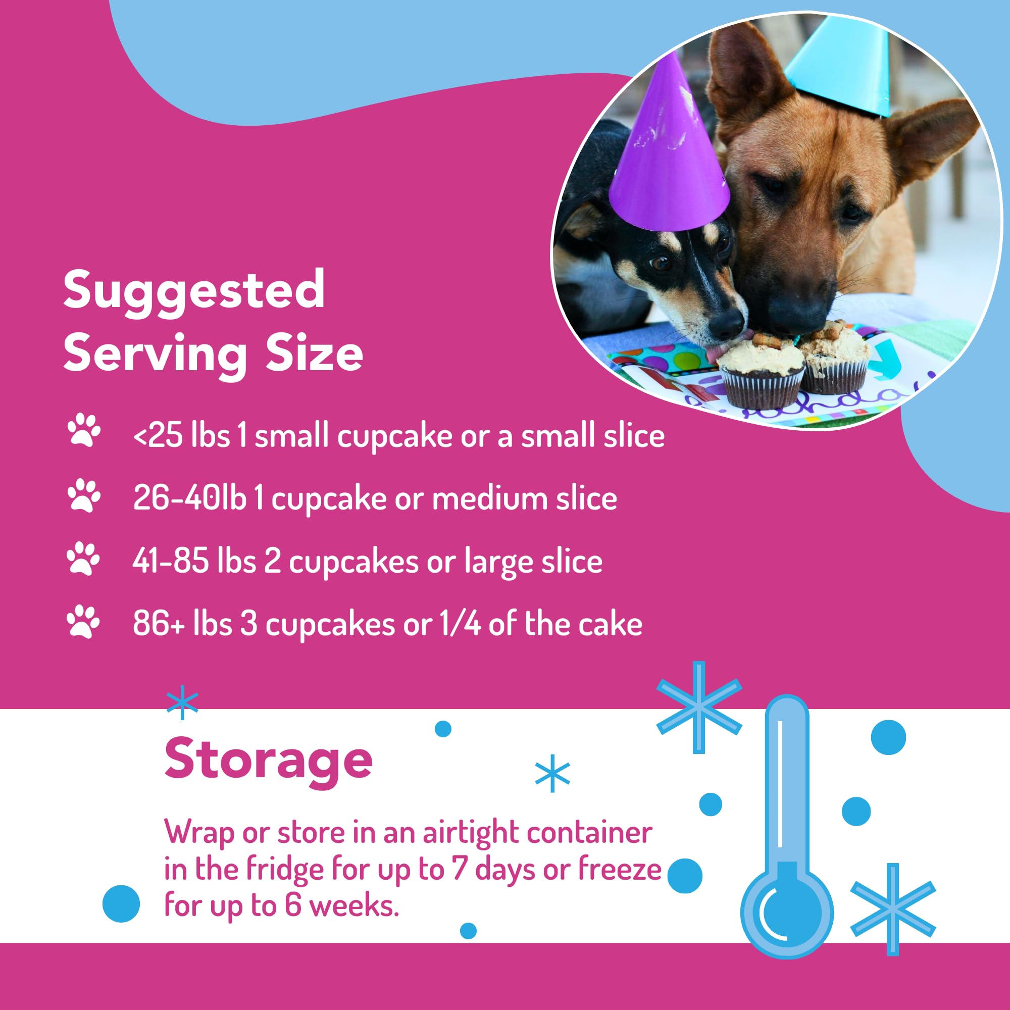 Puppy Cake aroma dulce de la tarta para perros.