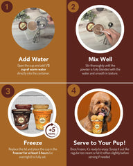Puppy Cake Hoggin Dogs pupsicles refrescantes, perfectos para días calurosos.