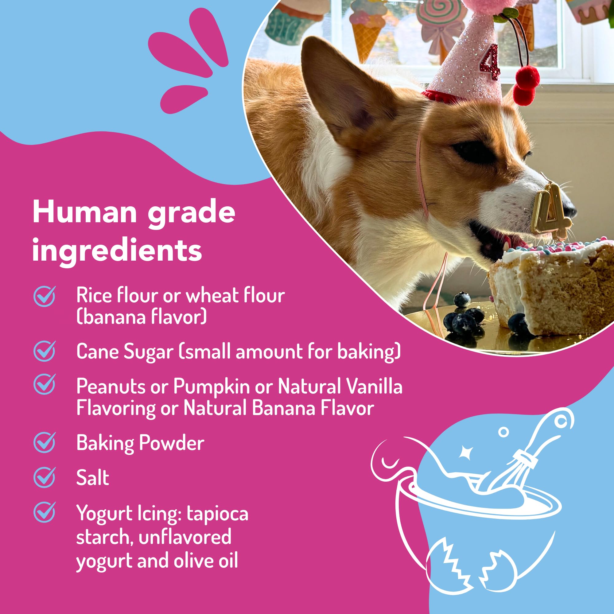 Puppy Cake sobre-glaseado-perro: cobertura sabrosa para pastel casero