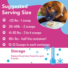 Puppy Scoops congela en casa, helado real para perros.