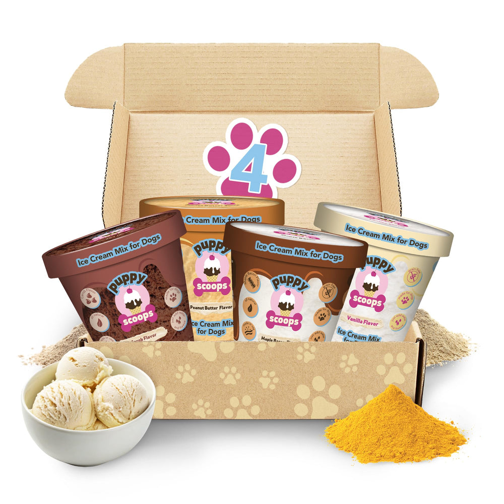 Puppy Scoops paquete de variedad con 4 sabores para premios