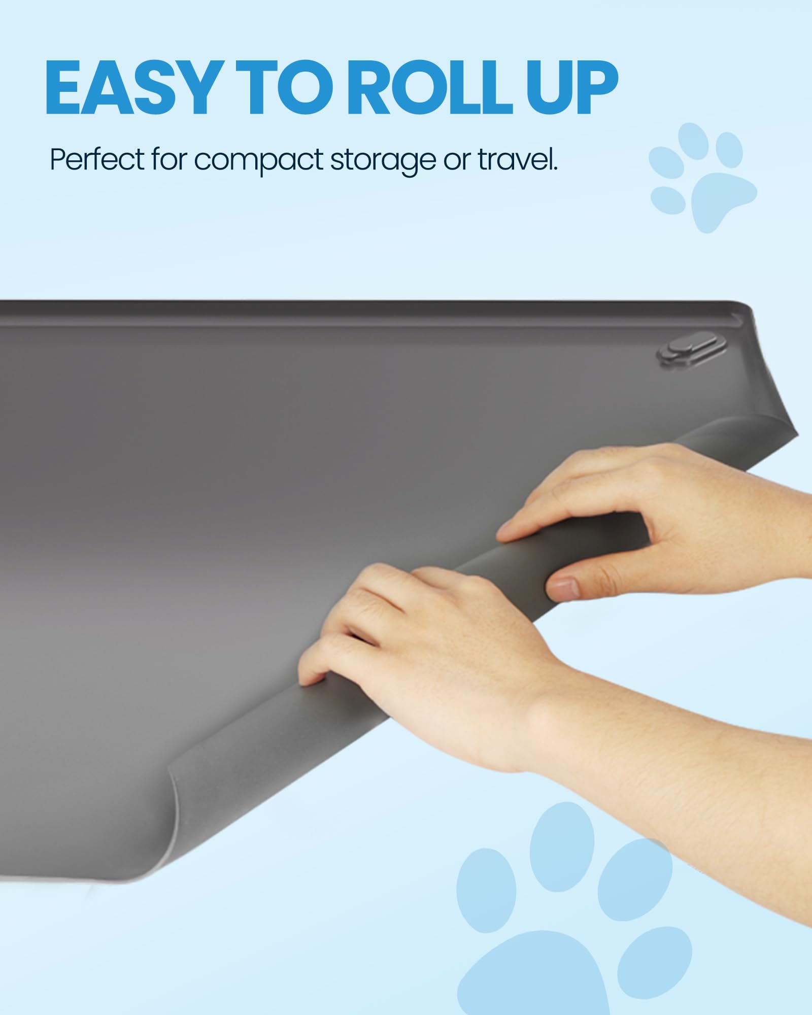 PuppySpout diseño portátil que se puede enrollar para viajar o almacenar.