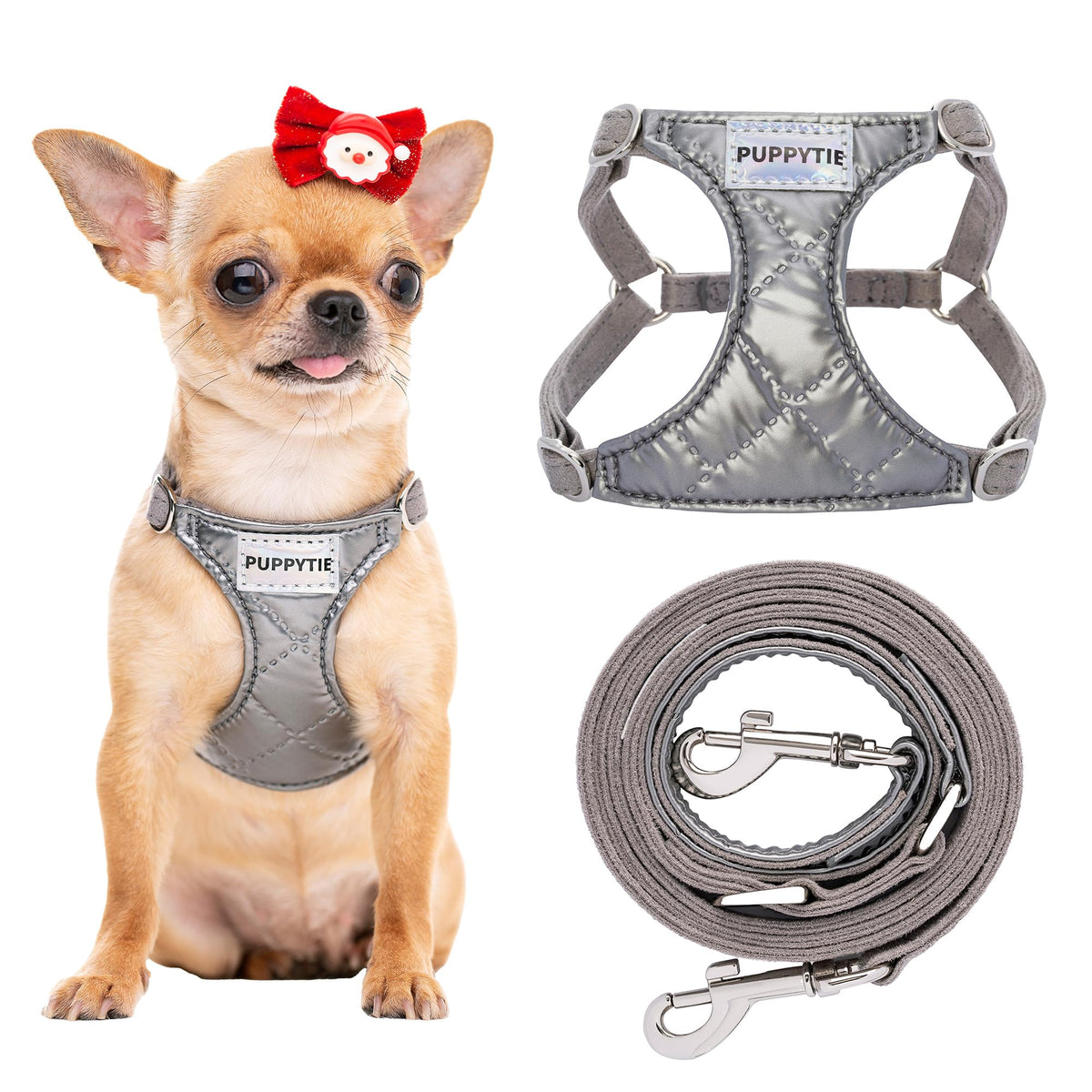 Puppytie arnés sin tirones en primer plano, ligero y cómodo para paseos diarios.