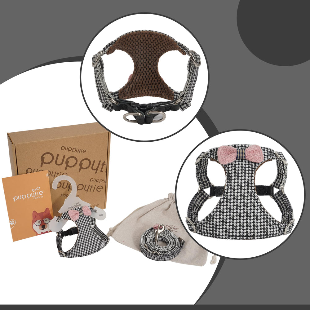 Arnés Puppytie con tejido suave, piel protegida y respirable.