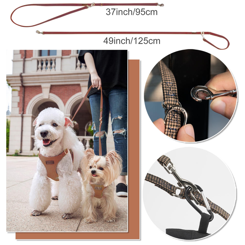 Correa multifuncional Puppytie de 49 pulgadas para dos perros.