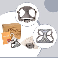 Correa multifuncional Puppytie con dos longitudes listas para paseos.