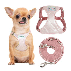 Puppytie arnés sin tirón rosa mediano, ajuste cómodo para paseos