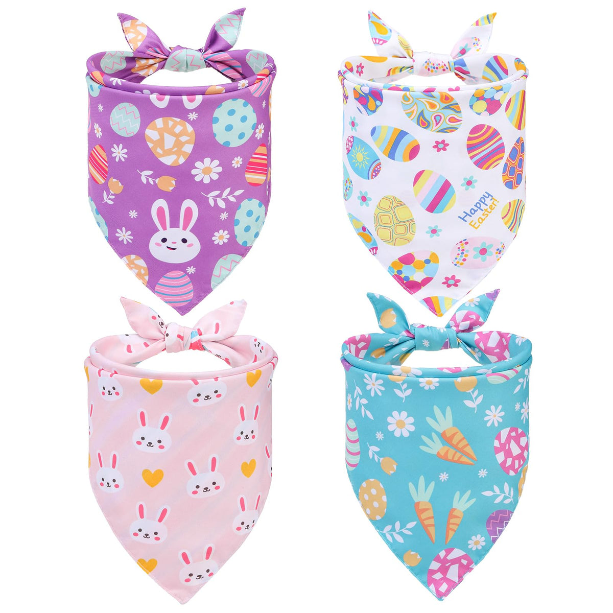 Pupteck bandana Pascua para perro, estilo primaveral y cómodo.