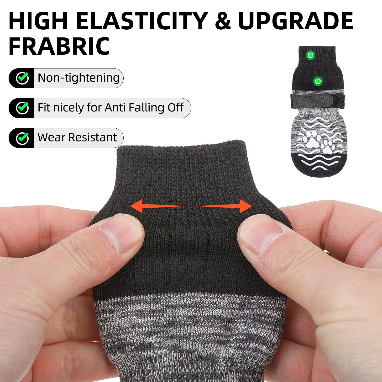 PUPTECK sistema de cierre con velcro para ajuste seguro de las patas del perro.