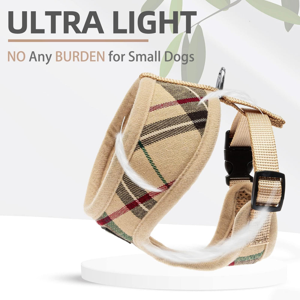 PUPTECK arnés diseño plaid, elegante y atemporal