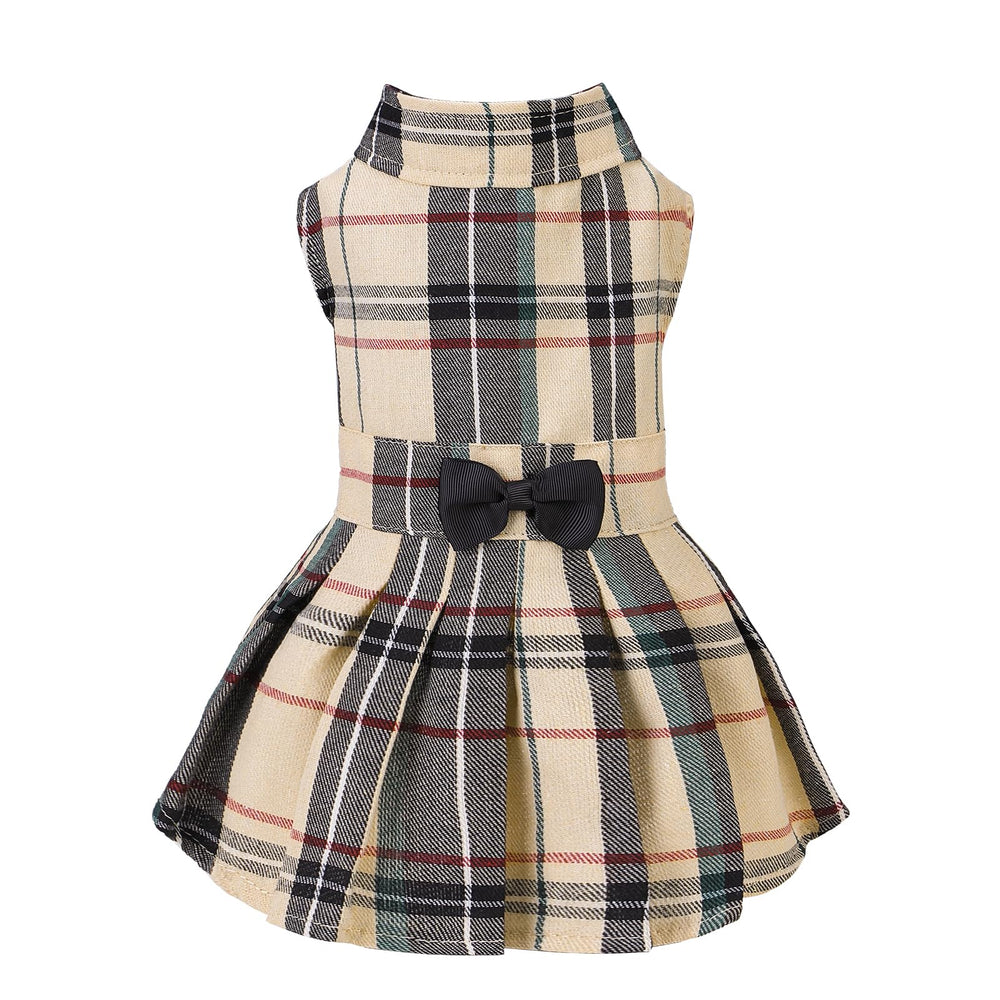 PUPTECK vestido perro cuadros frontal, cómodo para uso diario.