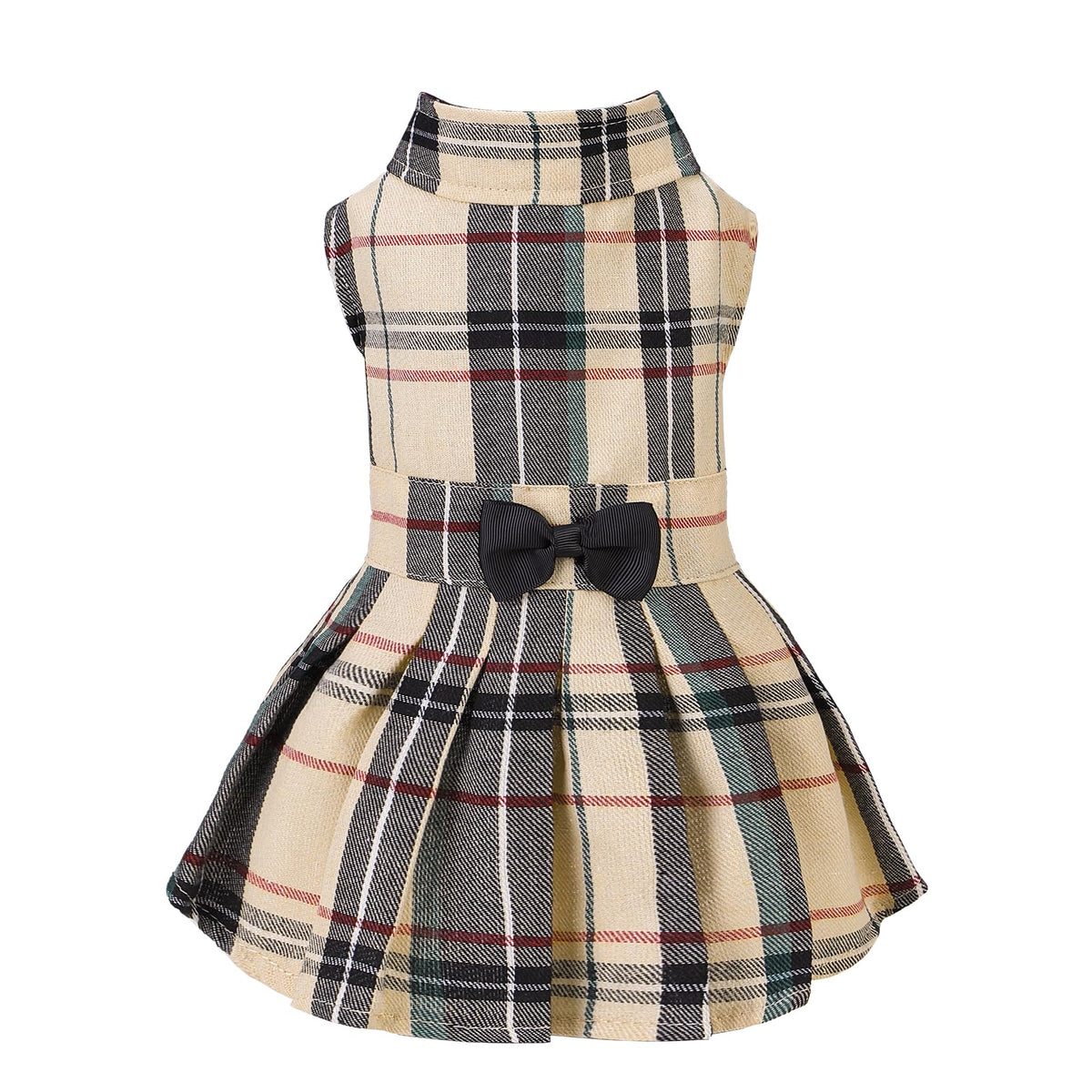 PUPTECK vestido perro cuadros frontal, cómodo para uso diario.