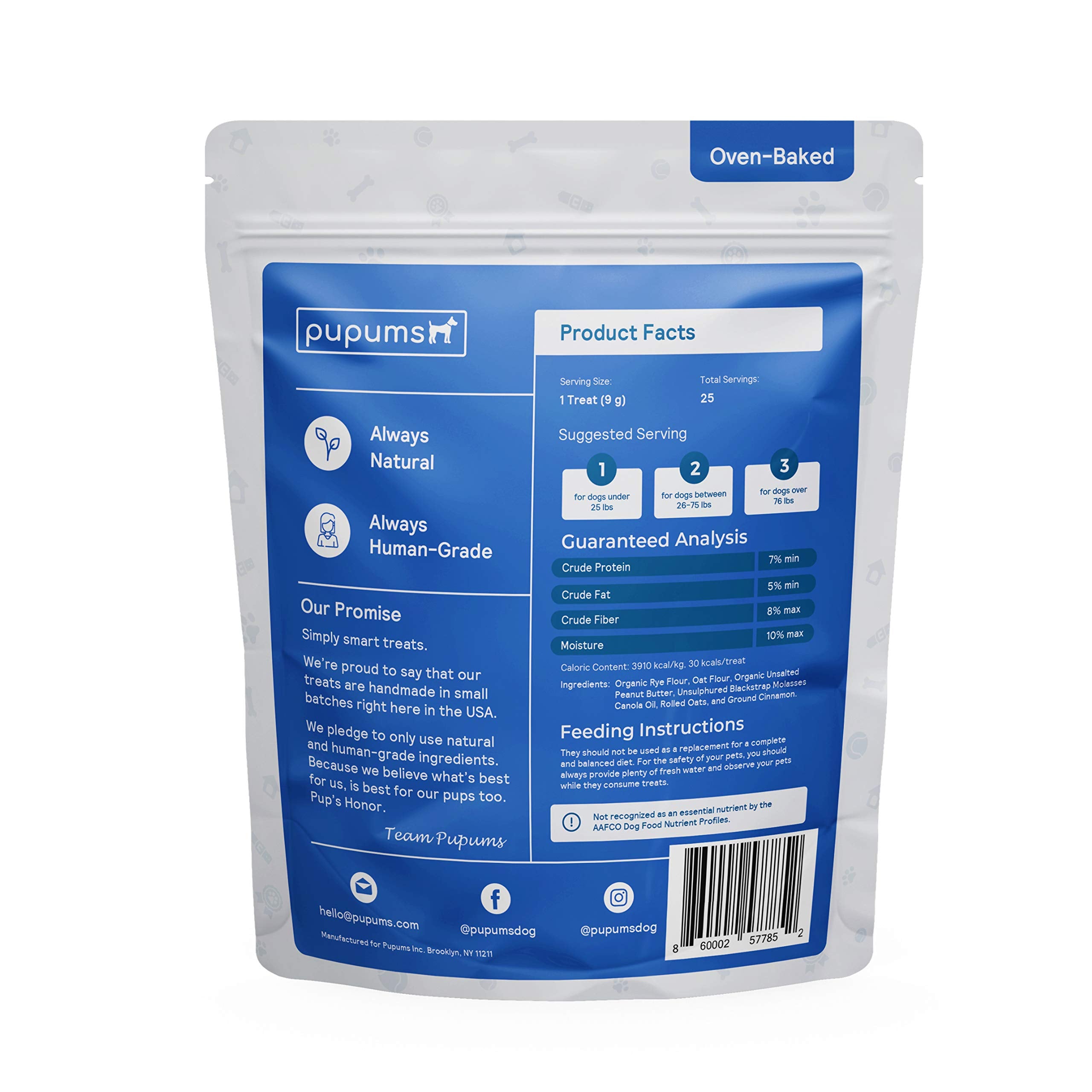 Pupums envase cierre hermético 8 oz para conservar la frescura.