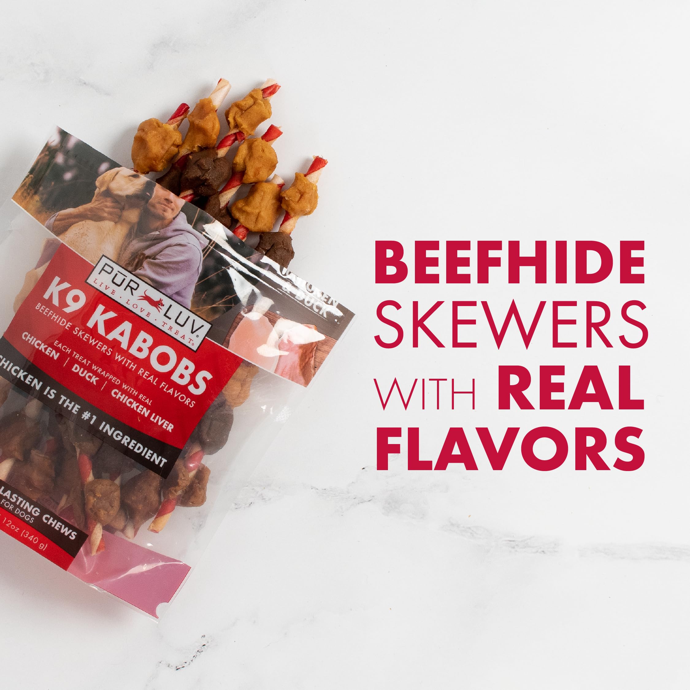Pur Luv K9 Kabobs idéal pour entraînement et récompense.