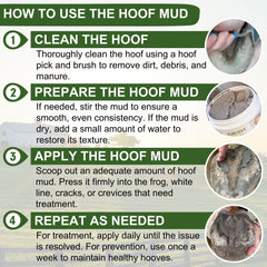 Pure Sole Hoof Mud cubre la suela y la rana para protección del casco.