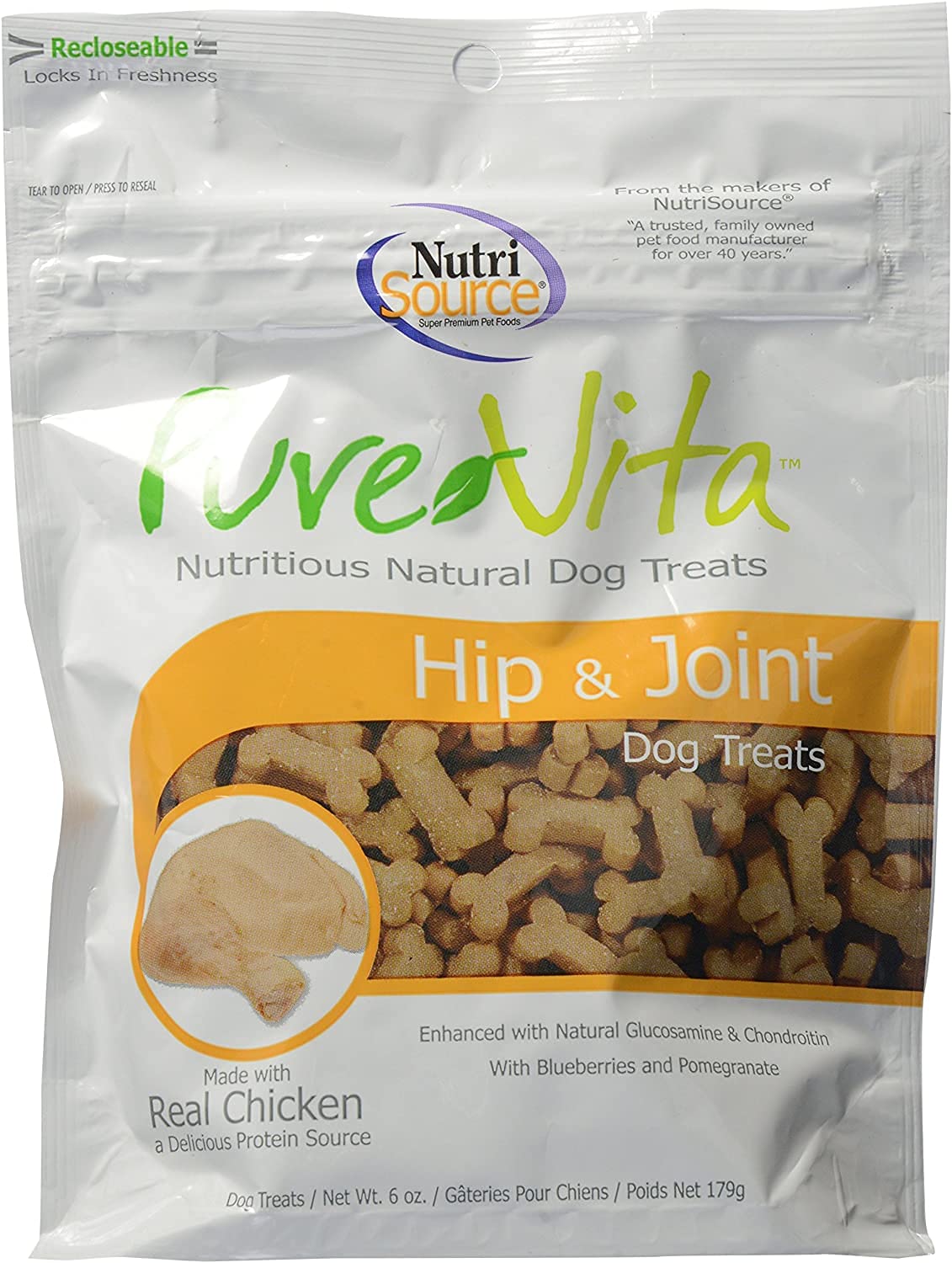 Pure Vita para articulaciones perro frente, snack que apoya la movilidad diaria