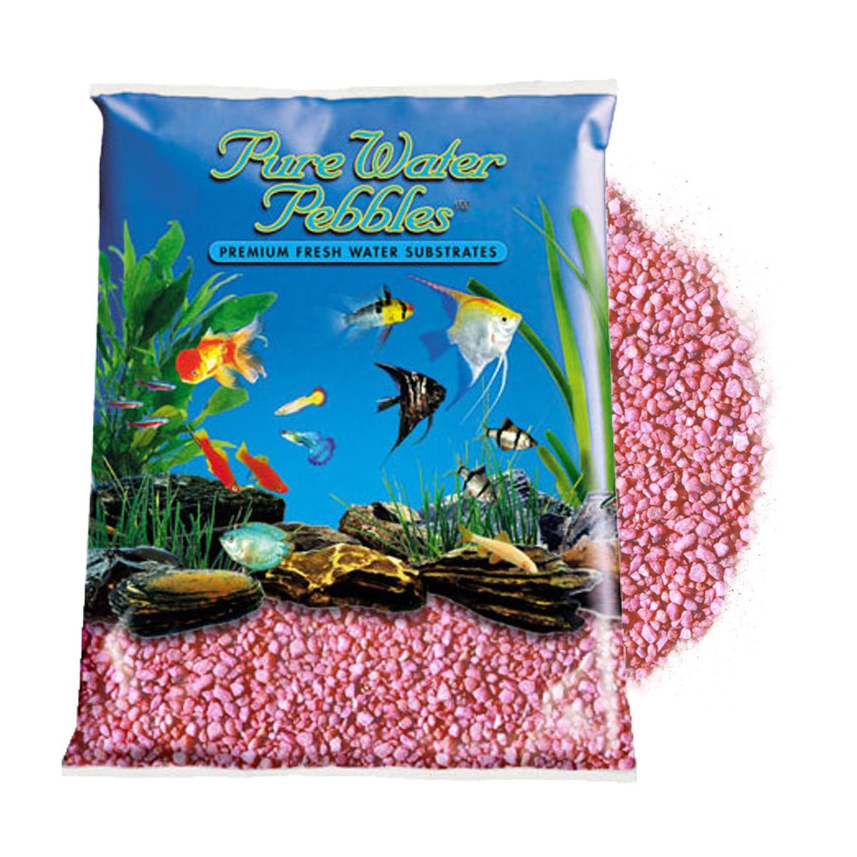 Pure Water Pebbles grava neón rosa para acuario, color intenso y seguro para peces.