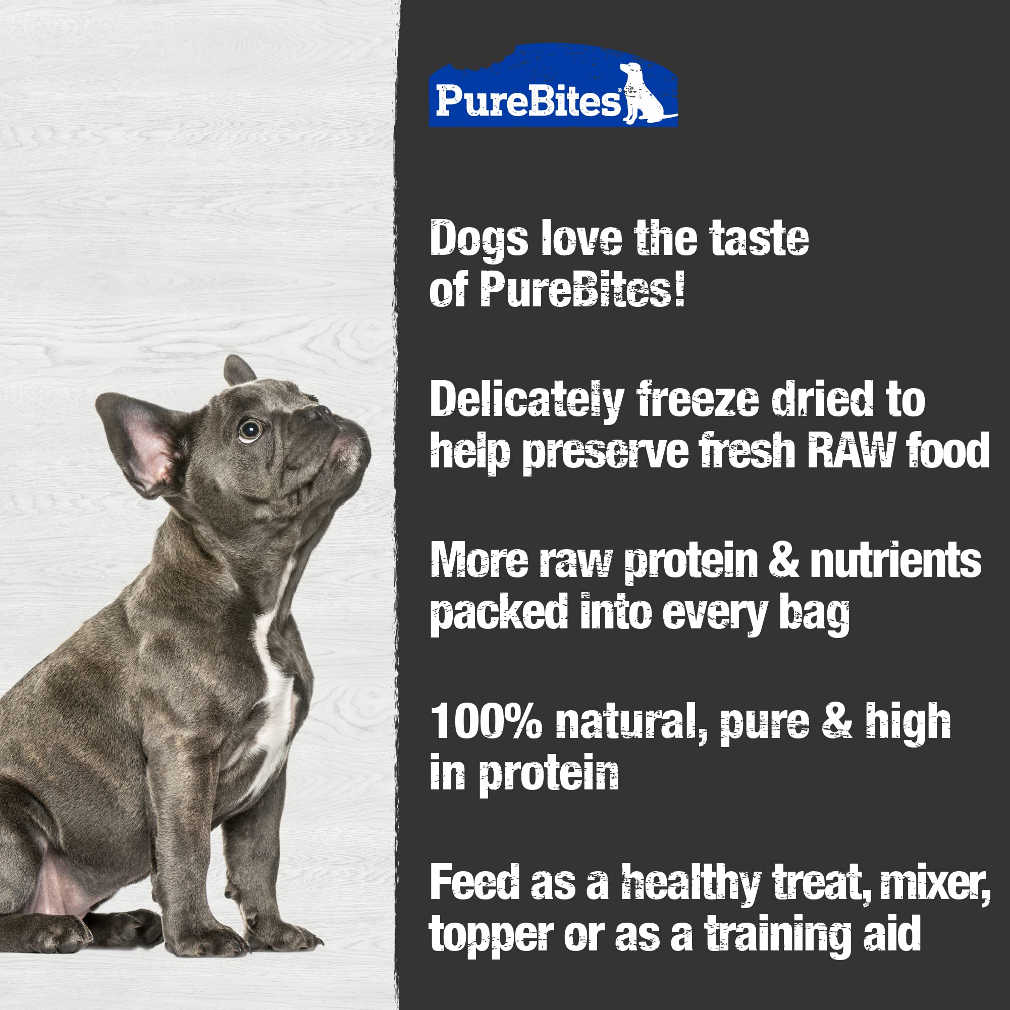 Ideal como topping o refuerzo durante entrenamiento con PureBites