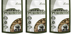 PureBites hígado de res deshidratado por liofilización, paquete de tres bolsas para perros, premio para entrenamiento