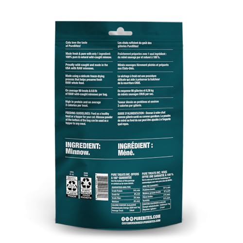 PureBites gros plan sur le morceau de poisson sauvage.